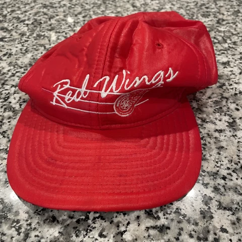 Vintage Red Rage Detroit Redwings Snapback Hat NHL Hockey Cover