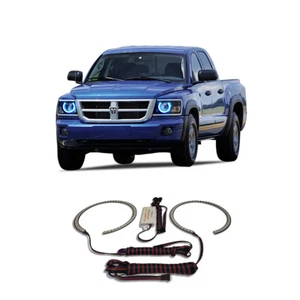 Bright Blue Angel Eye Headlight Halo kit for Dodge Dakota 08-11 - Picture 1 of 2
