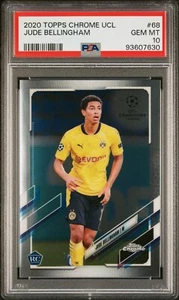 Tarjeta de novato Jude Bellingham 2020 Topps cromada UEFA Champions League 68 RC PSA 10 - Imagen 1 de 2