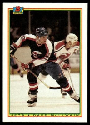 1990-91 Bowman Dave McLlwain Winnipeg Jets #136 - Image 1 of 2