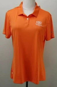 PUMA Pounce Golf Polo Shirt, Womens Sz M, Orange, Short Sleeves, NEW, Bust 39 in - Picture 1 of 12