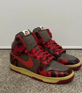 Nike Dunk High 1985 Acid Rot Grau Gelb Herren Turnschuhe Schuhe Spitze Größe 9,5 US - Bild 1 von 15