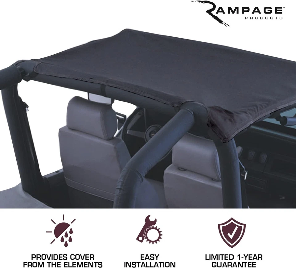 RAMPAGE PRODUCTS Combo Brief/Extended Topper 94835 Compatível com Jeep Wrangler 2007-2018 - Imagem 1 de 4