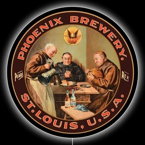 Phoenix Brewery Beer of St. Louis NEW LED Hanging Lighted Sign: 36" Dia. Round - Picture 1 of 1