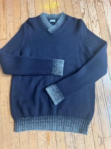 HERREN MALO 100% Kaschmir V-Ausschnitt Pullover Gr. 58 (sw300 - Bild 1 von 1