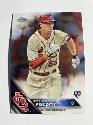 Stephen Piscotty 2016 Topps Chrome 新秀卡 #132 圣路易斯红雀队 RC — 第 1/2 张图片
