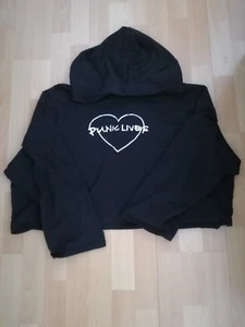 Mützenpullover Gr. 4XL Marke Shein Herz u. Aufschrift Punk fast bauchfrei 3/4Arm - Bild 1 von 1
