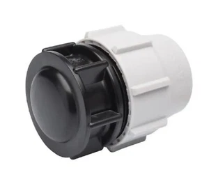 2 x Plasson 32mm end caps / stop ends / end plug for blue MDPE water pipe cap - Picture 1 of 6