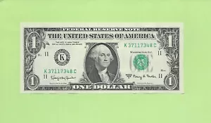 1963A ..UNCIRC $1 K 3711 7348 C .... 1963A $1 K-C NICE NOTE FRN - Picture 1 of 2