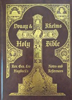 Douay-Rheims Haydock Bible NEW Deluxe Rare Tan Leather Traditional Catholic