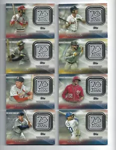 Toppe logo Topps 70° anniversario 2021 - serie 2 - set completo - 25 carte - Foto 1 di 1