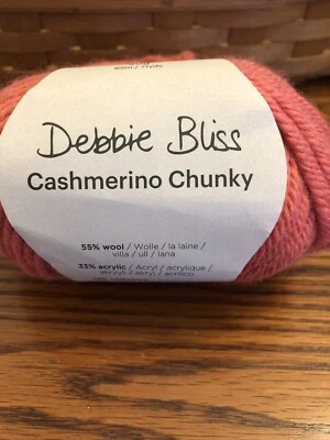 Hilo grueso Debbie Bliss Cashmerino, rosa 22, lote 930 Foto 1 de 3