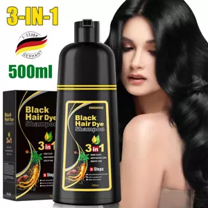 Shampoo Colorante Capelli, Shampoo Colorazione Capelli Immediata Naturale 3 in 1 Hair Dye Shampoo - Foto 1 di 14