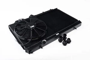 CSF 96-07 Mitsubishi Evo 4/5/6/7/8/9 Full-Slim Radiator w/12in Fan & Shroud/-16A - Imagen 1 de 8