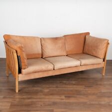 Mid Century Modern 3 Seat Vintage Leather Sofa by Stouby of Denmark, Circa 1970