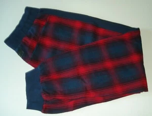 DIESEL LOUNGEWEAR SWEAT PANTS BLUE/RED PLAID MENS L ELASTIC WAIST & BOTTOM LEG - Picture 1 of 7