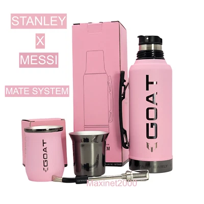 COMBO MESSI X Pink Termo 1.2L Mate System Bombilla Adjustable Stanley Original - Image 1 of 4