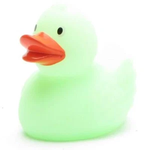 Badeente Glow in the Dark - grün Quietscheente Quietscheentchen Plastikente - Bild 1 von 5