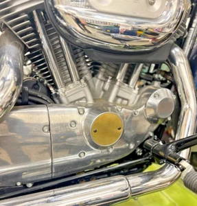 Harley BRASS points cover sportster big twin softail chopper bobber timing timer - Picture 1 of 3