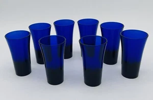 8er Set Vintage Kobaltblau Schnapsgläser Cordial 3,5" EUC K2 - Bild 1 von 8
