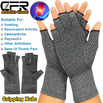 Guantes de compresión túnel carpiano artritis soporte de mano antideslizantes sin dedos HBQ Foto 1 de 4