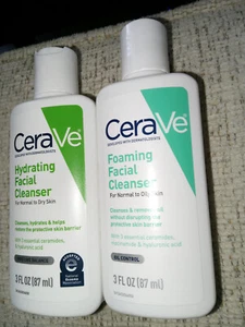 CeraVe Hydrating and Foaming Facial Cleanser 3oz travel Size FREE SHIPPING - Picture 1 of 3