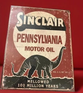 Letrero de lata de aceite de motor Sinclair Pennsylvania - Reproducción - Imagen 1 de 1
