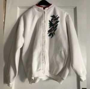 Vintage Artisan Designs L/XL Cardigan Sweatshirt Cardinals Christmas Winter*** - Picture 1 of 14