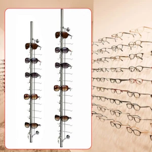 10pcs 14 Frames Sunglasses Display Holder Wall-Mounted Eyeglasses Rack Lockable - Picture 1 of 15