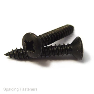 Tornillos autogolpes Pozi contrahundidos negros elevados n.o 4, 6, 8, 10 y 12. 3/8-1 1/2" - Imagen 1 de 1