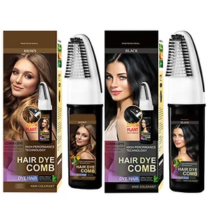 Colorful Plant Hair Dye With Innovative Comb Applicator,Natural Plant Hair Dye - Picture 1 of 14