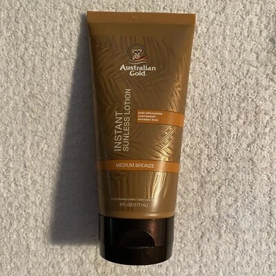 Australian Gold Instant Sunless Tanning Lotion Medium Bronze 6 oz New ITEM  - Image 1 of 2