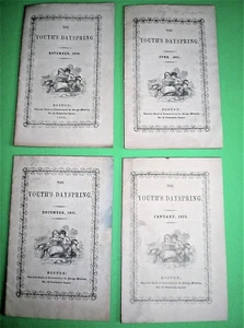 1850-53 THE YOUTH'S DAYSPRING ~ 4 ISSUES ~ CHRISTIAN FOREIGN MISSIONS - Picture 1 of 5