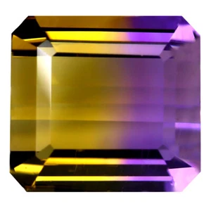 11.05 ct Mind-Boggling Octagon (13 x 12 mm) Brazil Purple and Yellow Ametrine - Picture 1 of 1