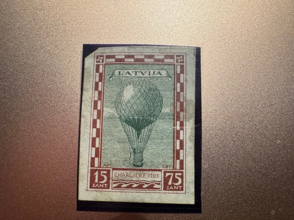Latvia, Lettland, Sc CB11 imperf.;Mi 212B MH Air Post/Flugpost, VW - Image 1 of 2