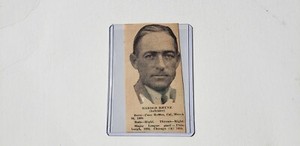 Hal Rhyne 1934 Boston American Newspaper Scrapbook Card 1 of 200 RARE!