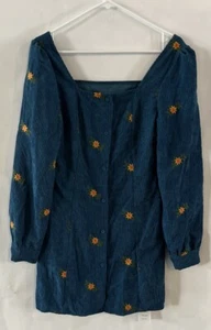 Cider sunflower trendy square neckline corduroy dress new with tags size Medium - Picture 1 of 10