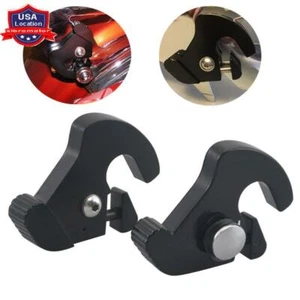 Detachable Sissy Bar Luggage Backrest Rack Rotary Latch Docking Clips For Harley - Picture 1 of 12