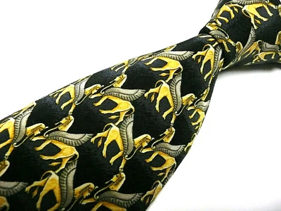 Corbata de seda para hombre Museo Metropolitano de Arte. Hecho en Canadá. Diseños negro con oro Foto 1 de 4