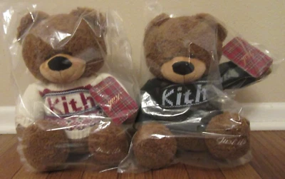Kith Kithmas Teddy Bear Lot of 2 Sandrift Frond 10" Brand New DS Christmas 2023 - Image 1 of 4