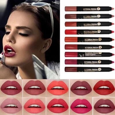 9 Matte Colors Waterproof Lipstick Lip Pencil Pen Liner Lipliner Long B1X0... - Image 1 of 4