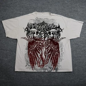 Vengeance Skull Wings Shirt Herren 2XL Beige Delta Pro Weight Graphic Tee - Bild 1 von 14