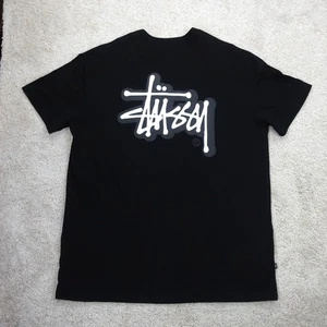 Stussy T Shirt Uomo Extra Large Nera Logo Grafico Streetwear Skate Nuova con etichette - Foto 1 di 14