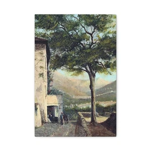 Pasquale Domenico Cambiaso (1811-1894) Valle del Bisagno 1861 - Canvas Wall Art - Picture 1 of 21