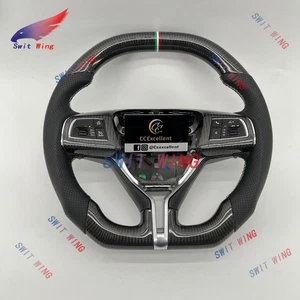 Volante de fibra de carbono personalizado para Maserati Ghibli Quattroporte GTS 2016+ - Imagen 1 de 14