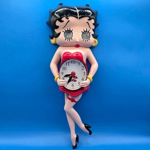 Betty Boop Wall Clock Swinging Legs and Moving eyes and Legs 2008 Works - Picture 1 of 7