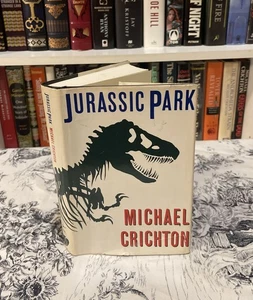 Jurassic Park - Michael Crichton (1990, Hardcover) Book Club Edition BCE, HCDJ - Picture 1 of 17