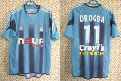 Maillot Olympique Marseille 2004 Drogba #11 Adidas Neuf Telecom OM Vintage - M - Photo 1/4