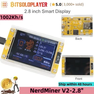 Upgraded NerdMiner V2 2.8" Smart Display BTC Solo Miner Bitcoin Lottery Machine - Picture 1 of 6