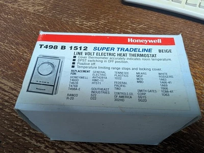 Honeywell T498 B1512 Super Tradeline Thermostat Beige - Image 1 of 2